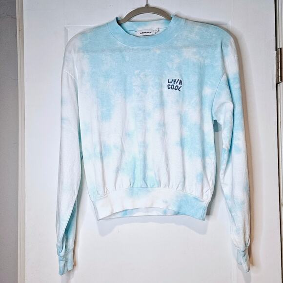 LIVINCOOL Tie Dye Cropped Sweatshirt - Picture 1 of 5